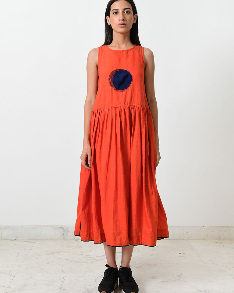 Khadi Crescent Moon Dress DRESSES Rias Jaipur