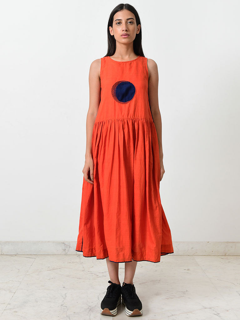 Khadi Crescent Moon Dress DRESSES Rias Jaipur