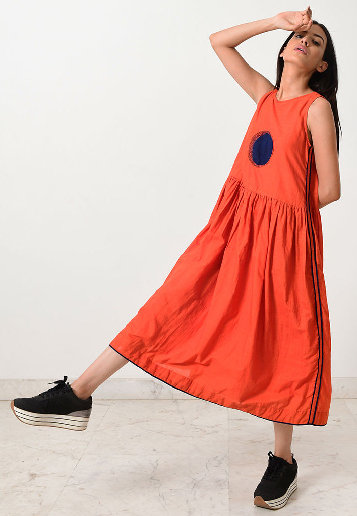 Khadi Crescent Moon Dress DRESSES Rias Jaipur