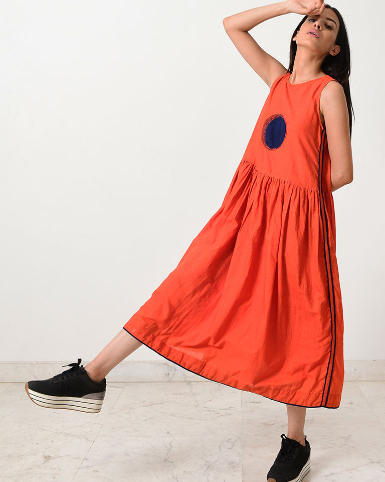 Khadi Crescent Moon Dress DRESSES Rias Jaipur