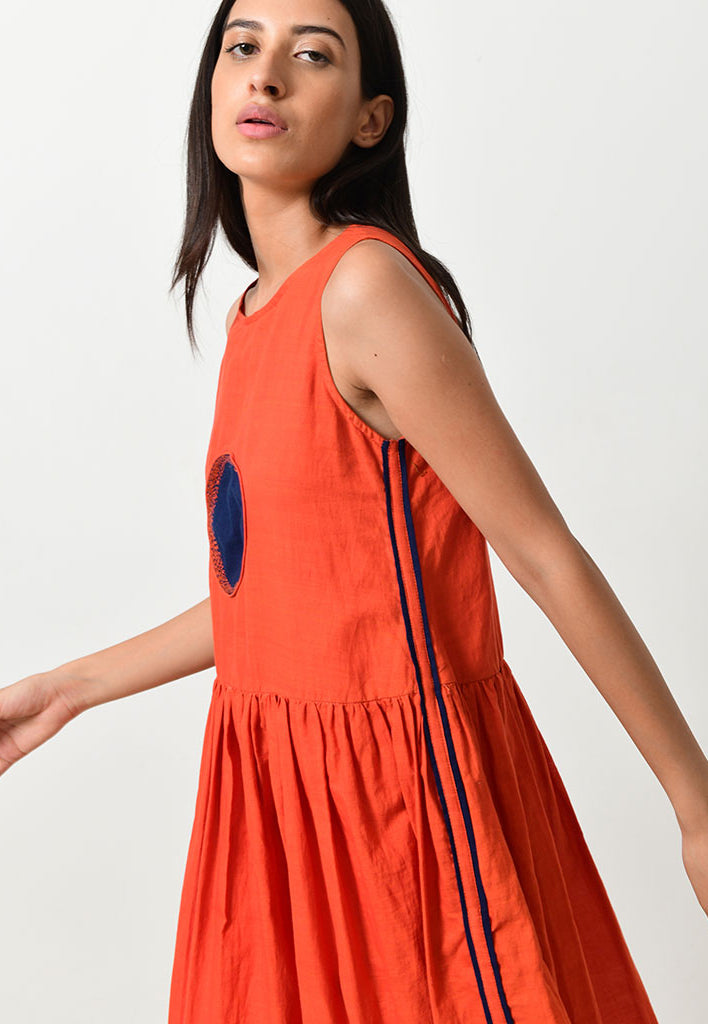 Khadi Crescent Moon Dress DRESSES Rias Jaipur