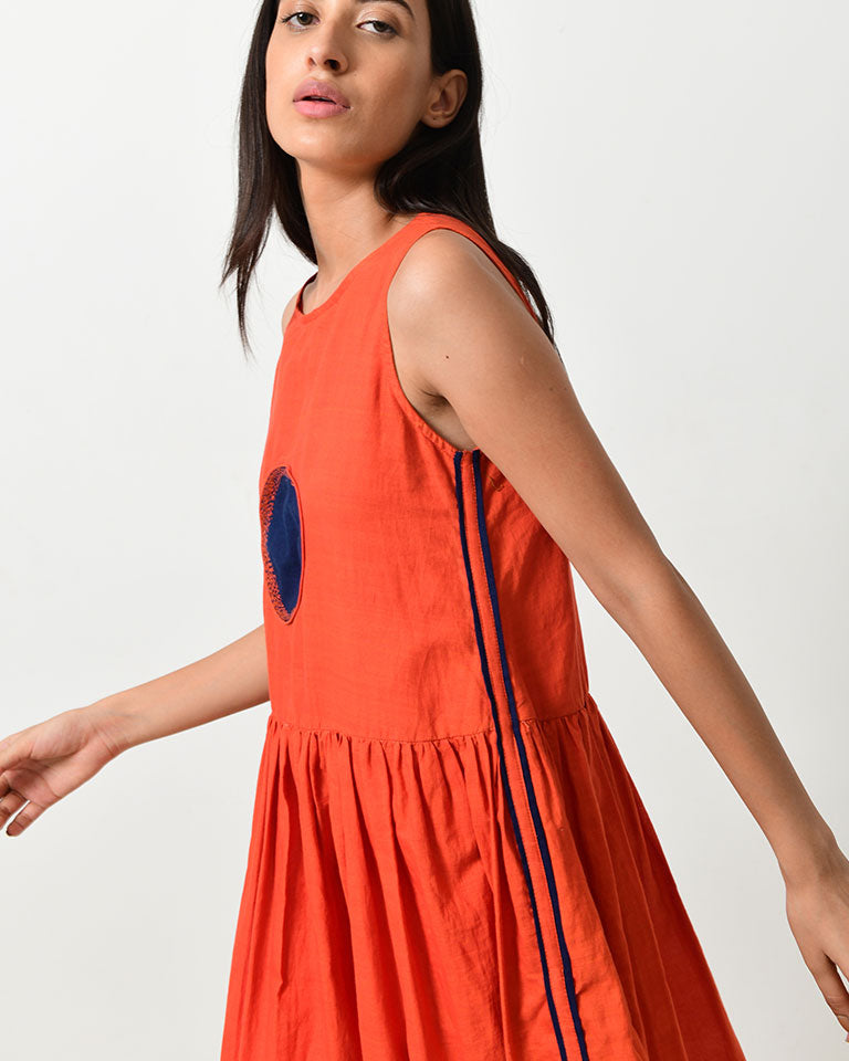 Khadi Crescent Moon Dress DRESSES Rias Jaipur