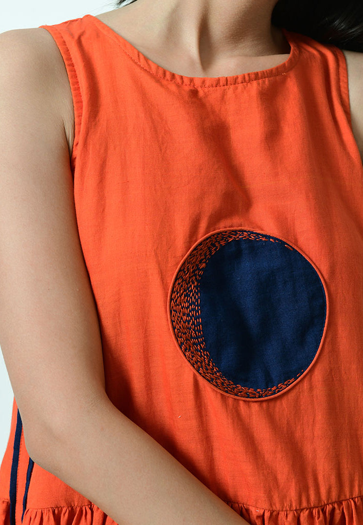 Khadi Crescent Moon Dress DRESSES Rias Jaipur