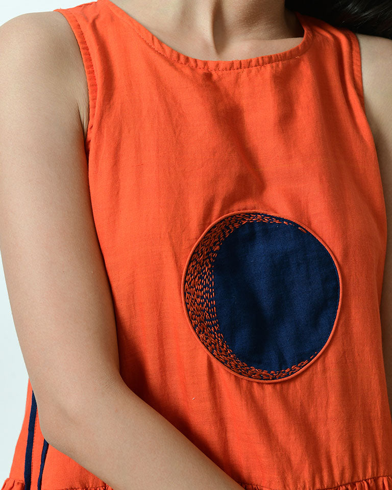 Khadi Crescent Moon Dress DRESSES Rias Jaipur