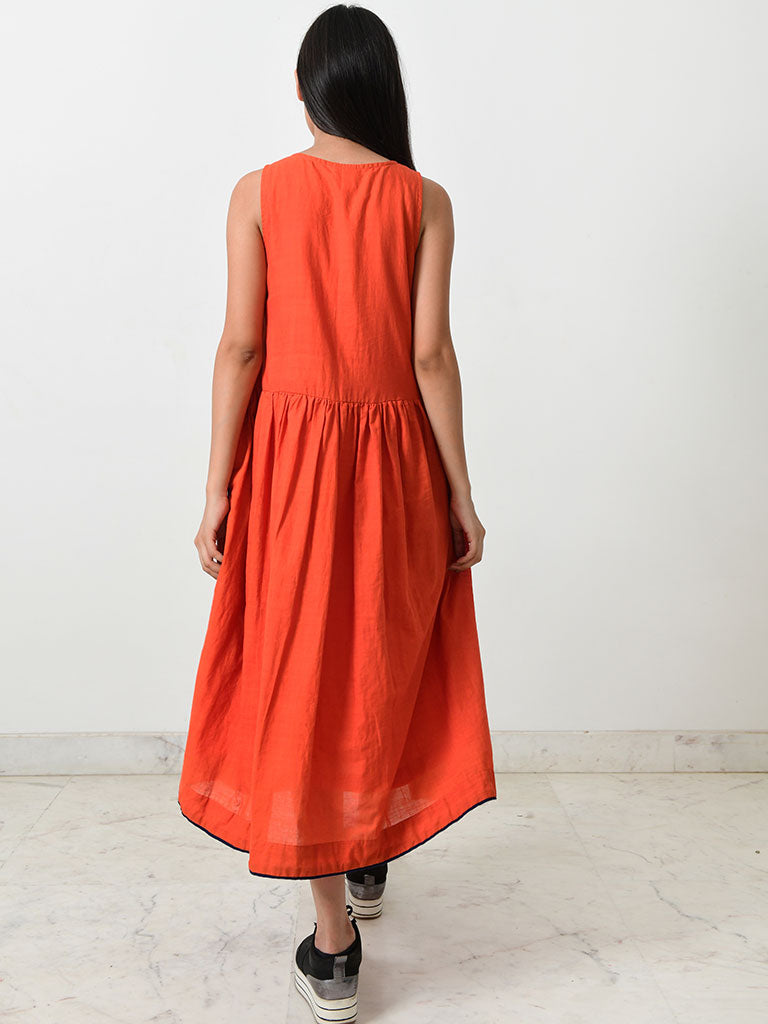 Khadi Crescent Moon Dress DRESSES Rias Jaipur