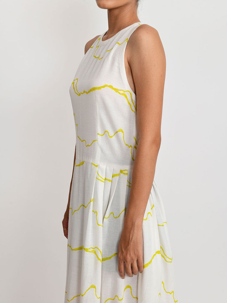 Salmon Pleated Dress DRESSES Rias Jaipur