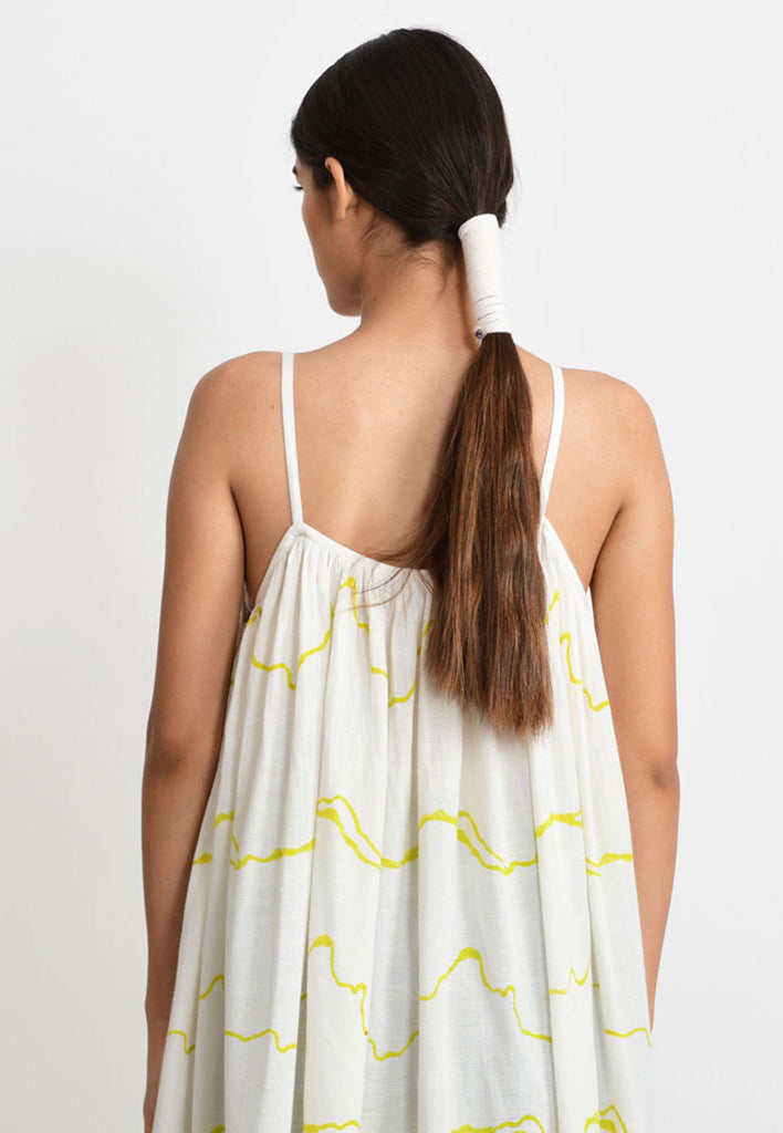 Salmon Gathered Dress DRESSES Rias Jaipur