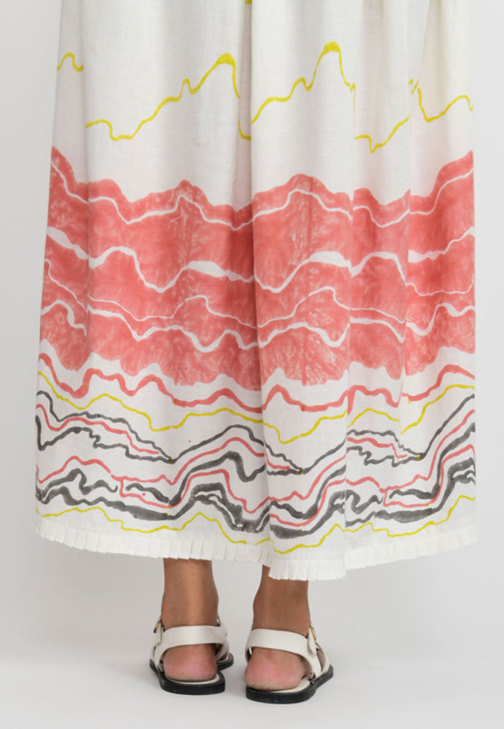 Salmon Gathered Dress DRESSES Rias Jaipur