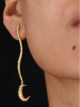 Load image into Gallery viewer, Moon &amp; Star Dangle Earrings JEWELLERY The Loom Art   
