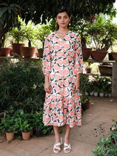 Load image into Gallery viewer, Outlined Florals Button Down Dress DRESSES Khajoor   
