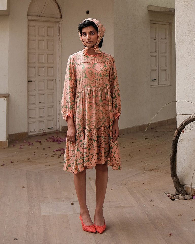 70's Short Tier Dress DRESSES Khajoor