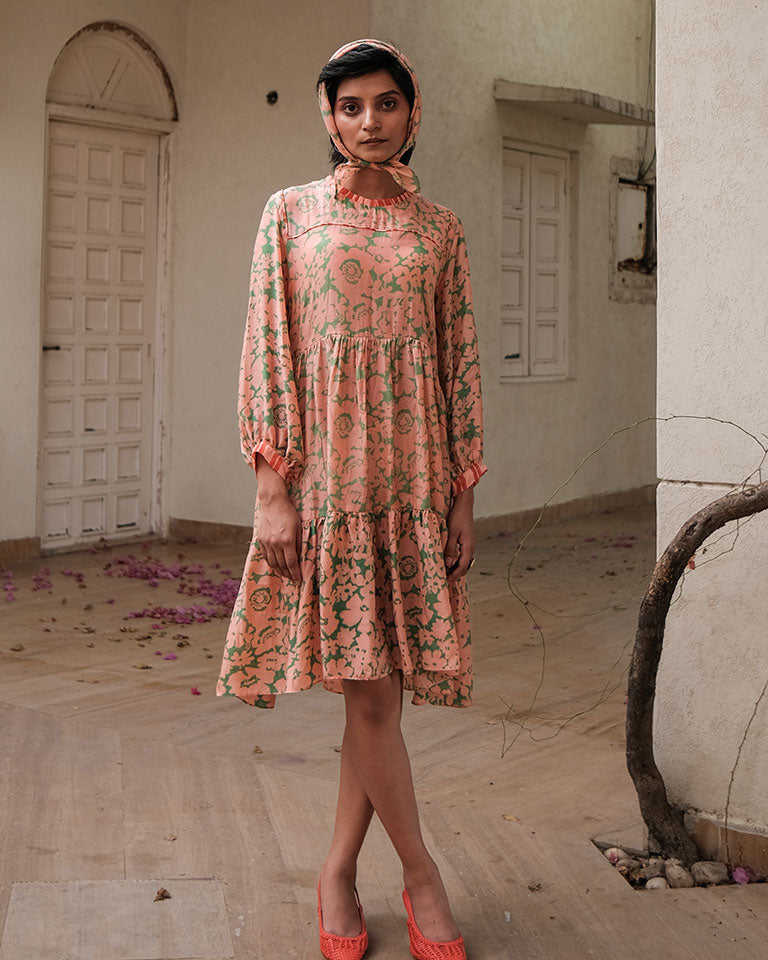 70's Short Tier Dress DRESSES Khajoor