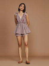 Load image into Gallery viewer, Striped Frill Top TOPS Mati   
