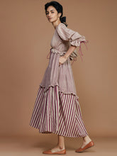 Load image into Gallery viewer, Tiered Frill Striped Dress DRESSES Mati   
