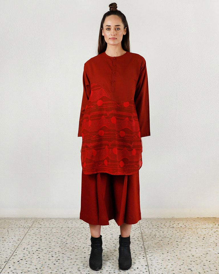 Cherry Red Moon Top TOPS Rias Jaipur