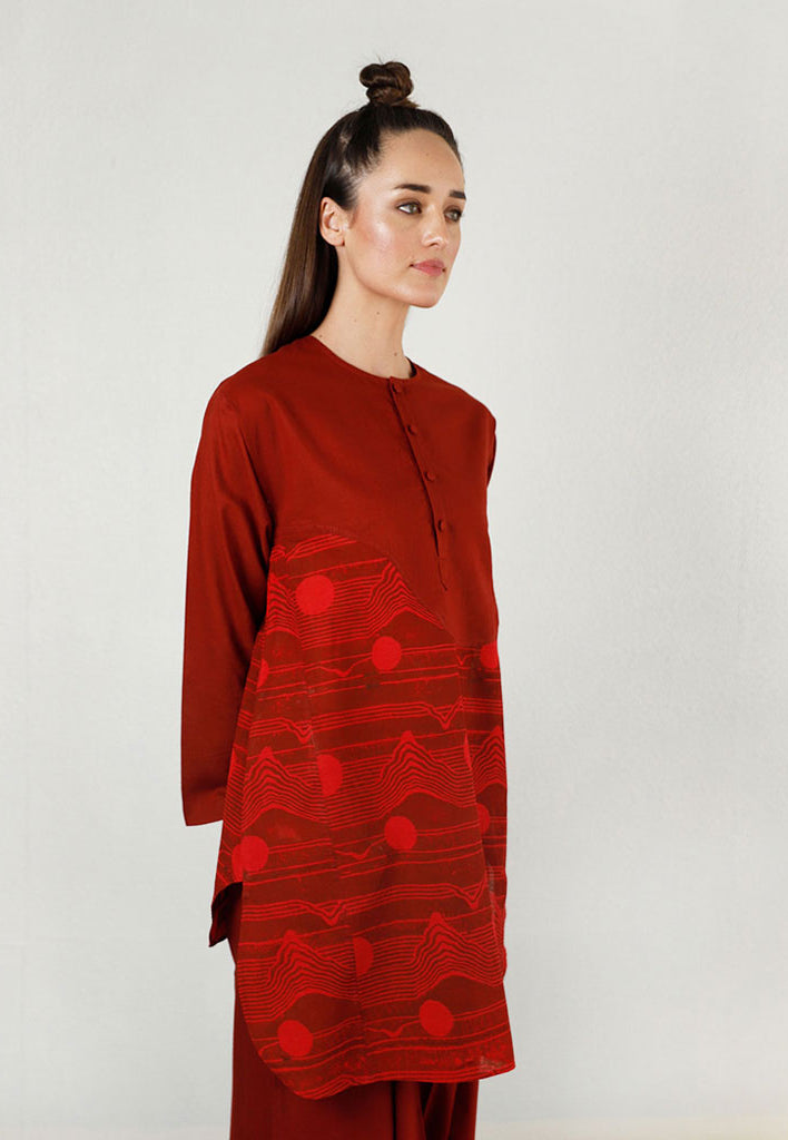 Cherry Red Moon Top TOPS Rias Jaipur