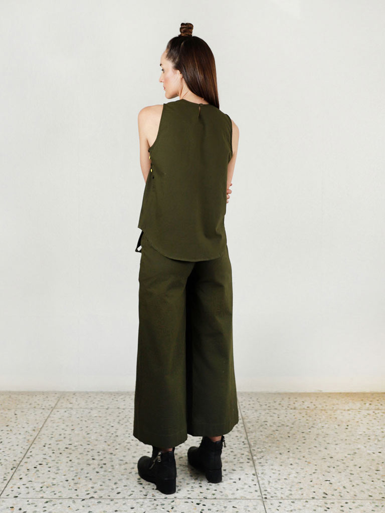Solid Moon Olive Co-Ord SETS Rias Jaipur