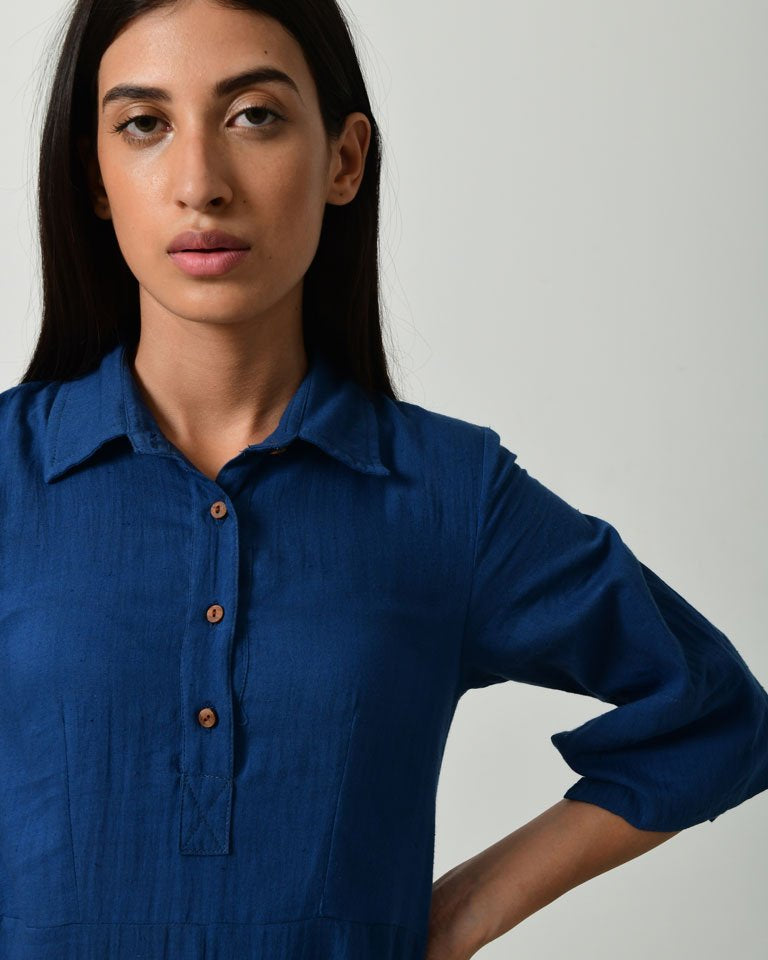 Blue Collar Jumpy DRESSES Rias Jaipur