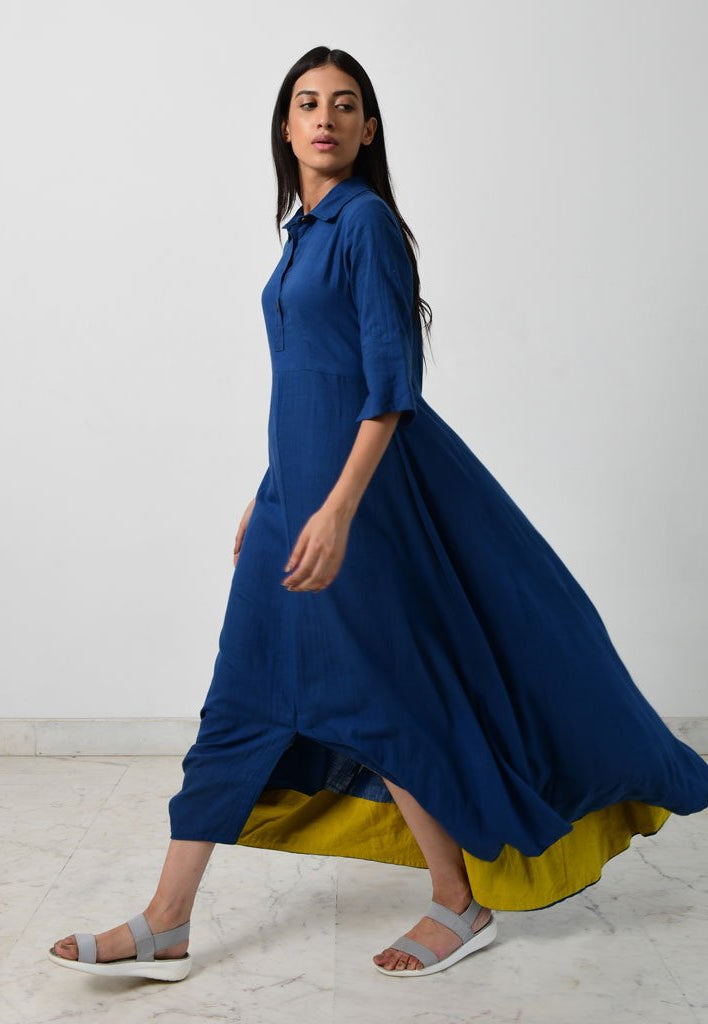 Blue Collar Jumpy DRESSES Rias Jaipur