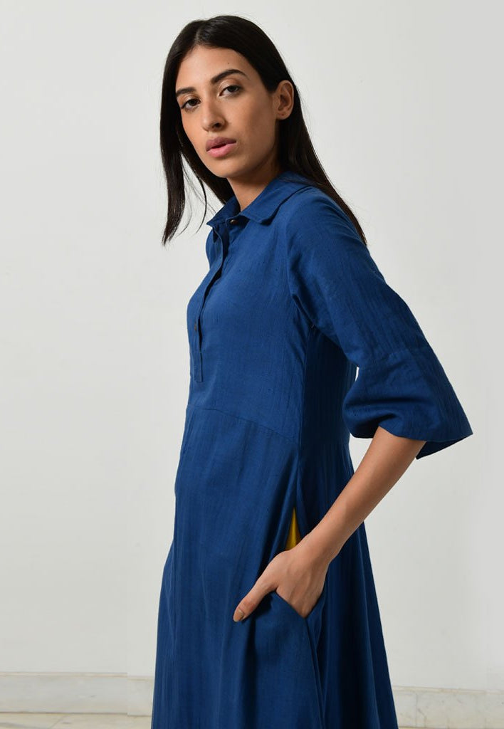 Blue Collar Jumpy DRESSES Rias Jaipur