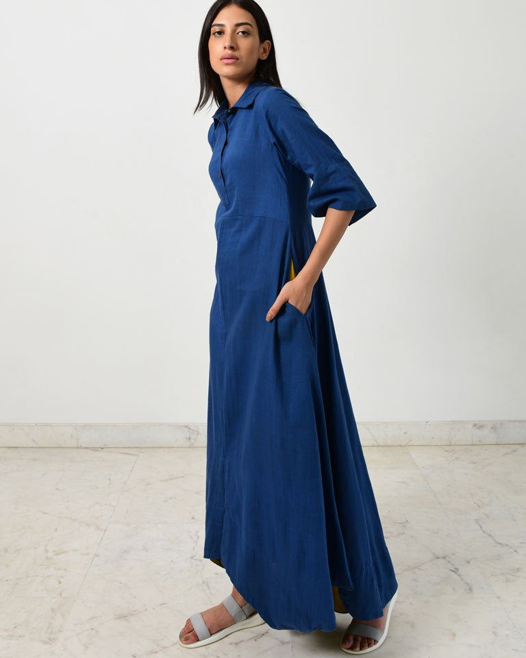 Blue Collar Jumpy DRESSES Rias Jaipur