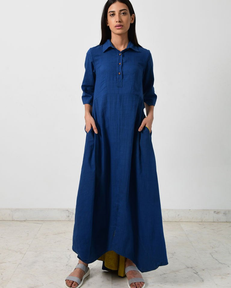 Blue Collar Jumpy DRESSES Rias Jaipur