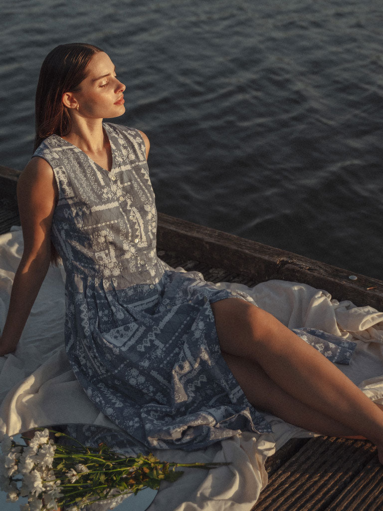 Ocean Patch Dress DRESSES Em and Shi