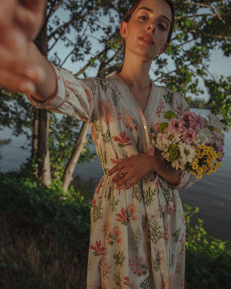 Ocean Love Button Down Dress DRESSES Em and Shi