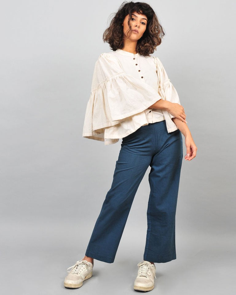 White Umbrella Blouse TOPS Rias Jaipur