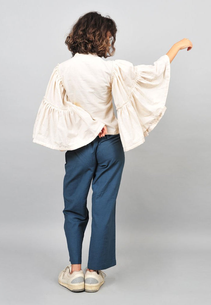 White Umbrella Blouse TOPS Rias Jaipur