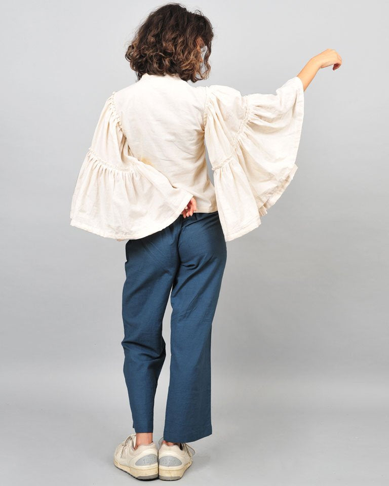 White Umbrella Blouse TOPS Rias Jaipur