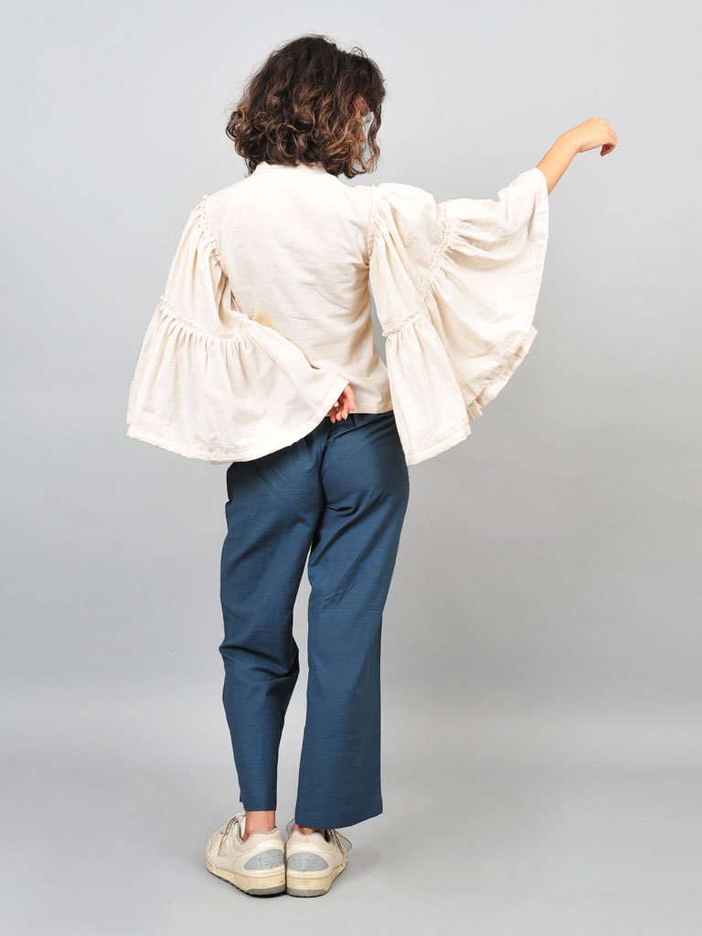 White Umbrella Blouse TOPS Rias Jaipur