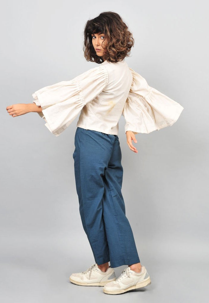 White Umbrella Blouse TOPS Rias Jaipur