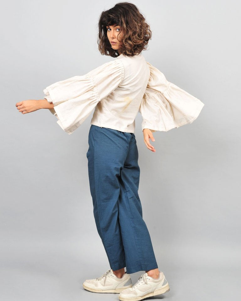White Umbrella Blouse TOPS Rias Jaipur