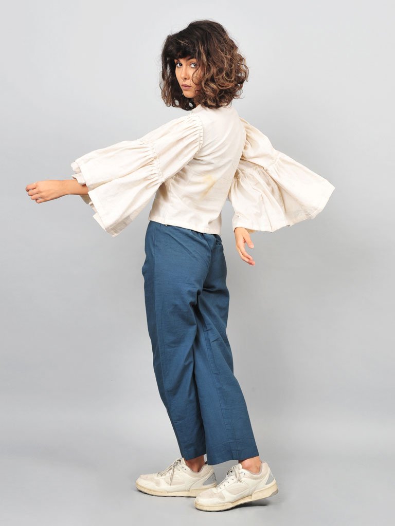 White Umbrella Blouse TOPS Rias Jaipur
