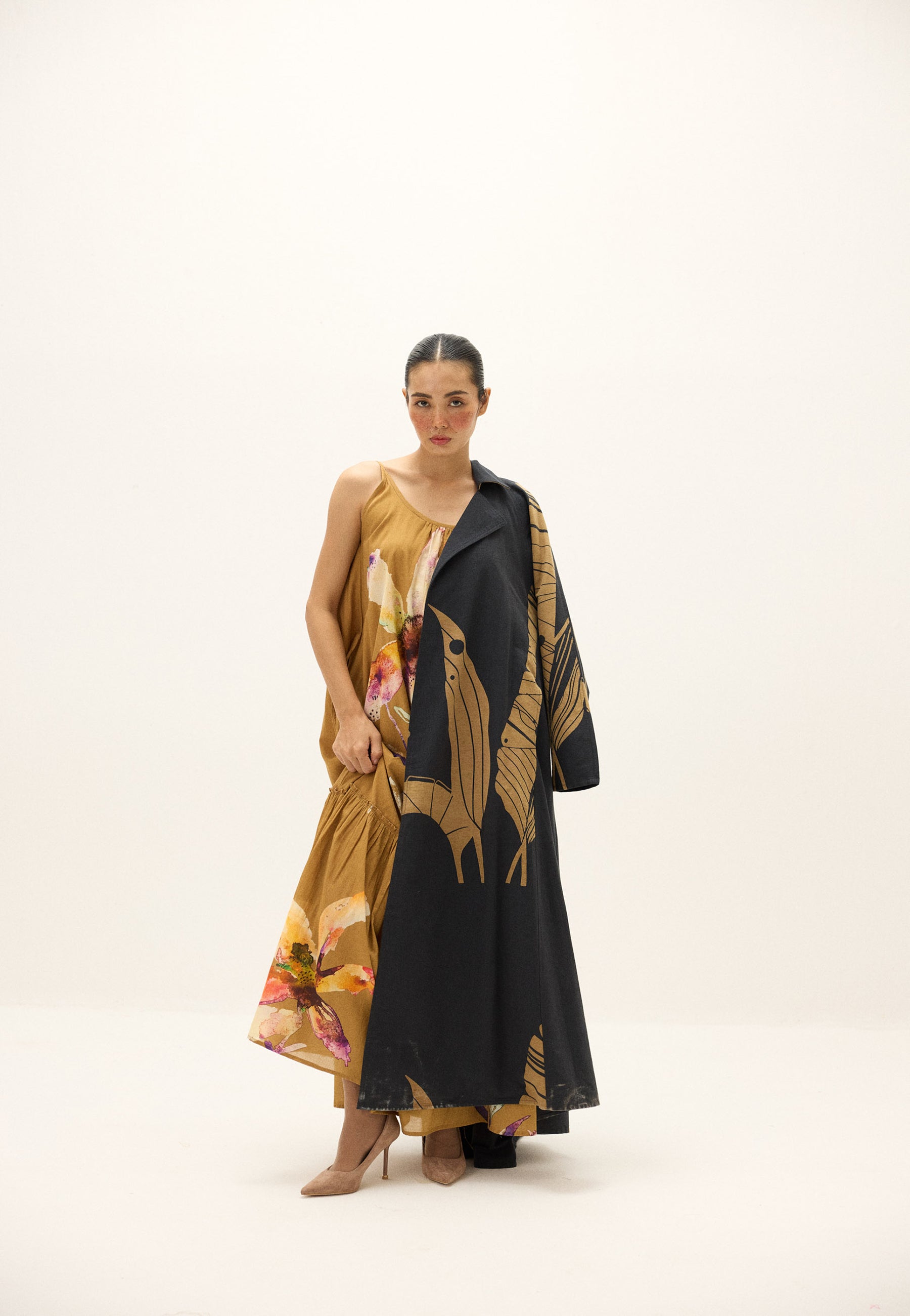 Midnight Leaf Coat JACKETS KHARA KAPAS