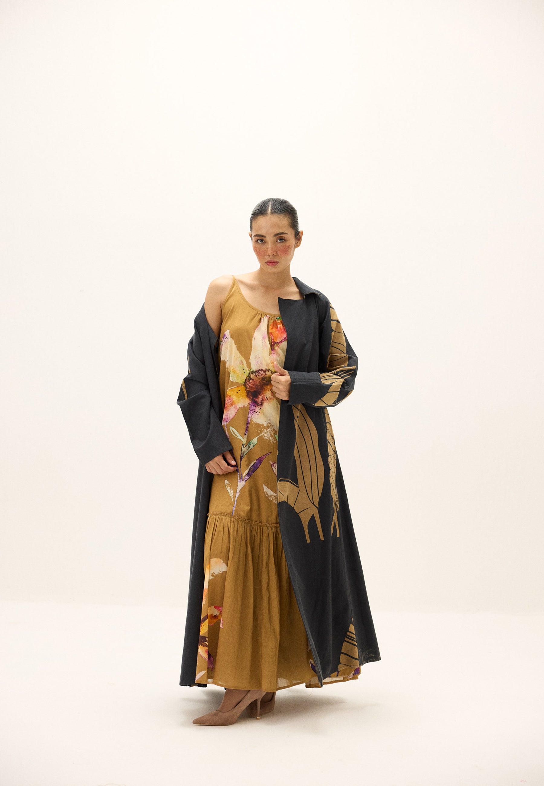 Midnight Leaf Coat JACKETS KHARA KAPAS