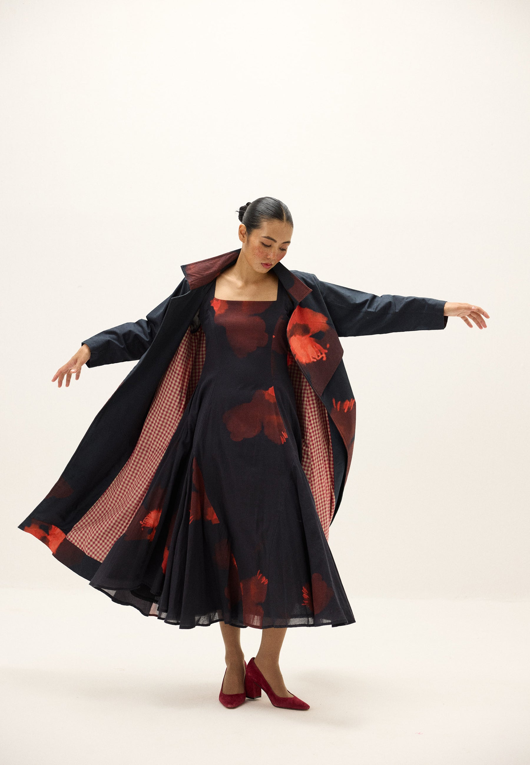 Rouge Trench Coat JACKETS KHARA KAPAS