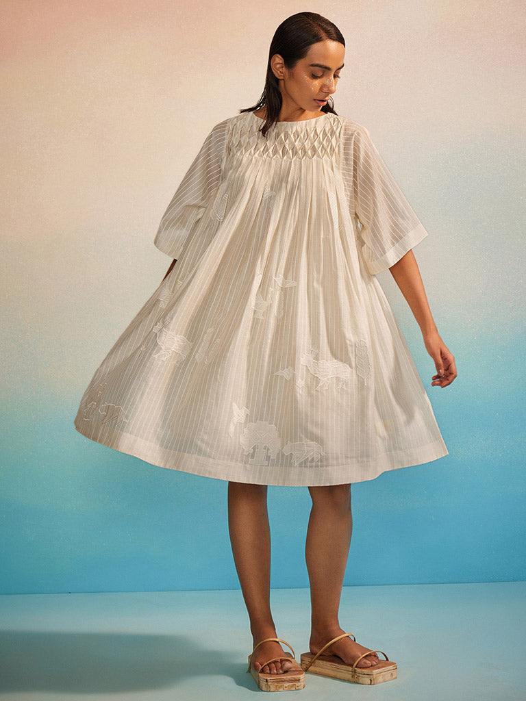 Musubi Smocking Dress DRESSES Ahmev