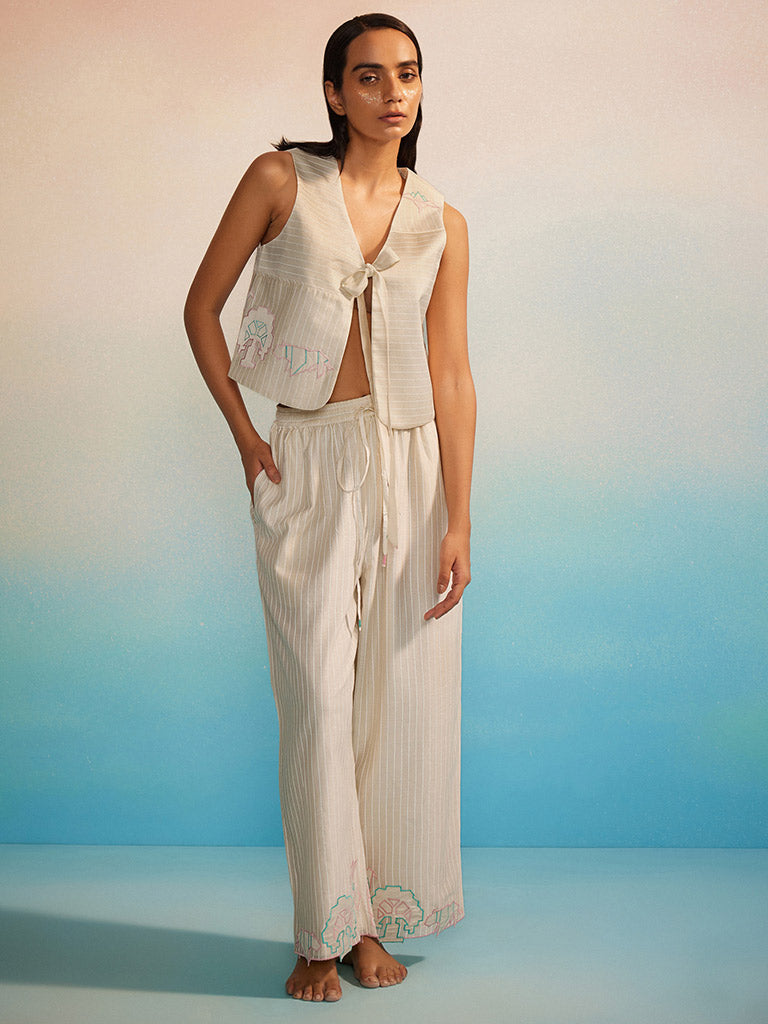 Shiori Appliqué Pants BOTTOMS Ahmev