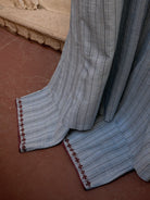 Anjira Pants Blue Cotton Stripe BOTTOMS IKKIVI   