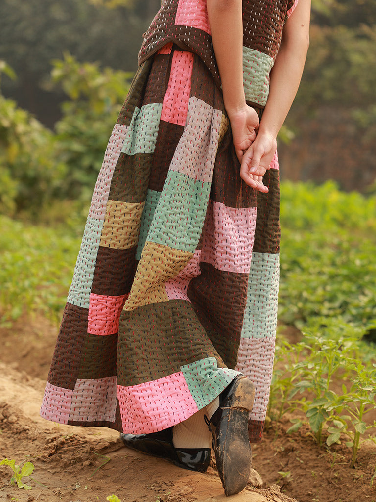 Irene Kantha Patchwork Skirt BOTTOMS Doodlage