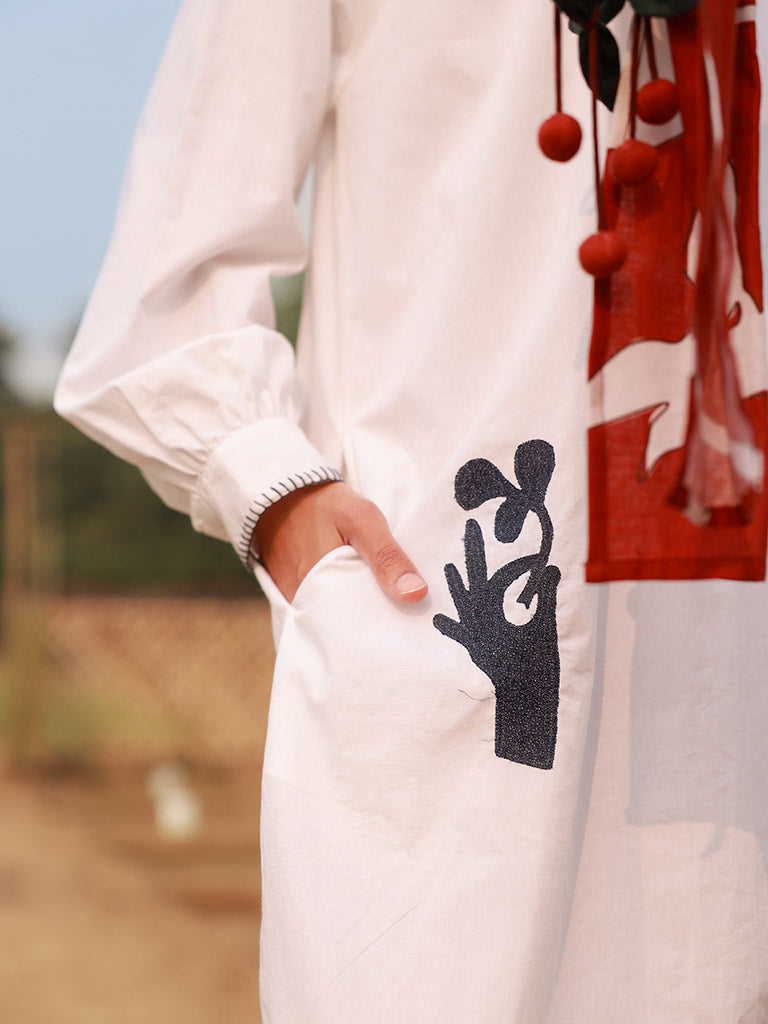 Astrid White Dress DRESSES Doodlage