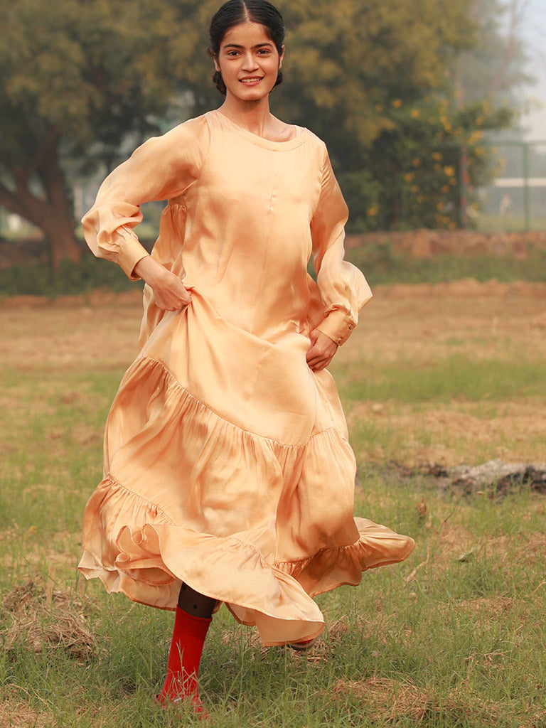 Yayoi Beige Dress DRESSES Doodlage