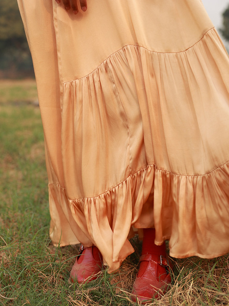 Yayoi Beige Dress DRESSES Doodlage