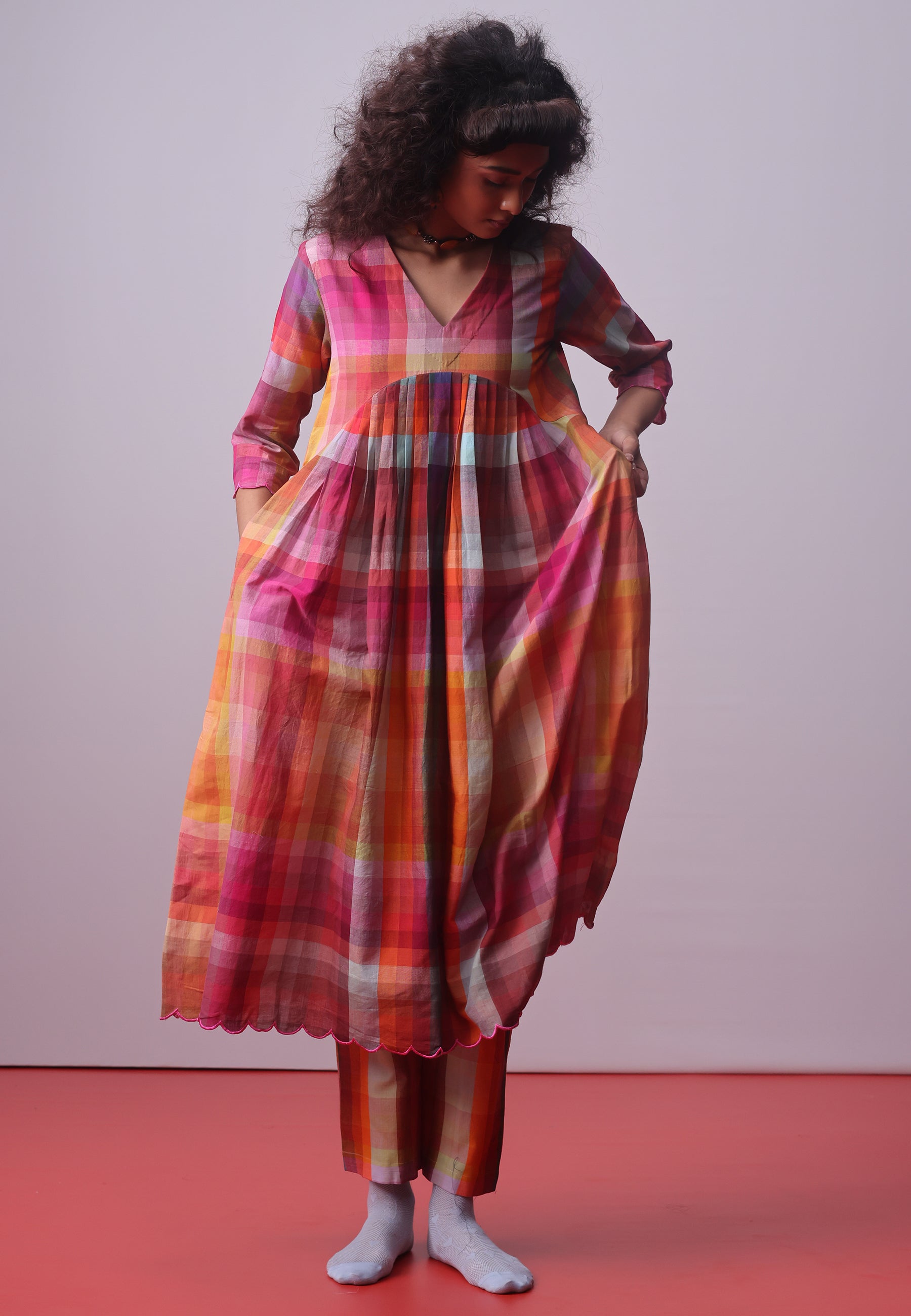 Candy Block Checks Co-ord Set SETS IKKIVI