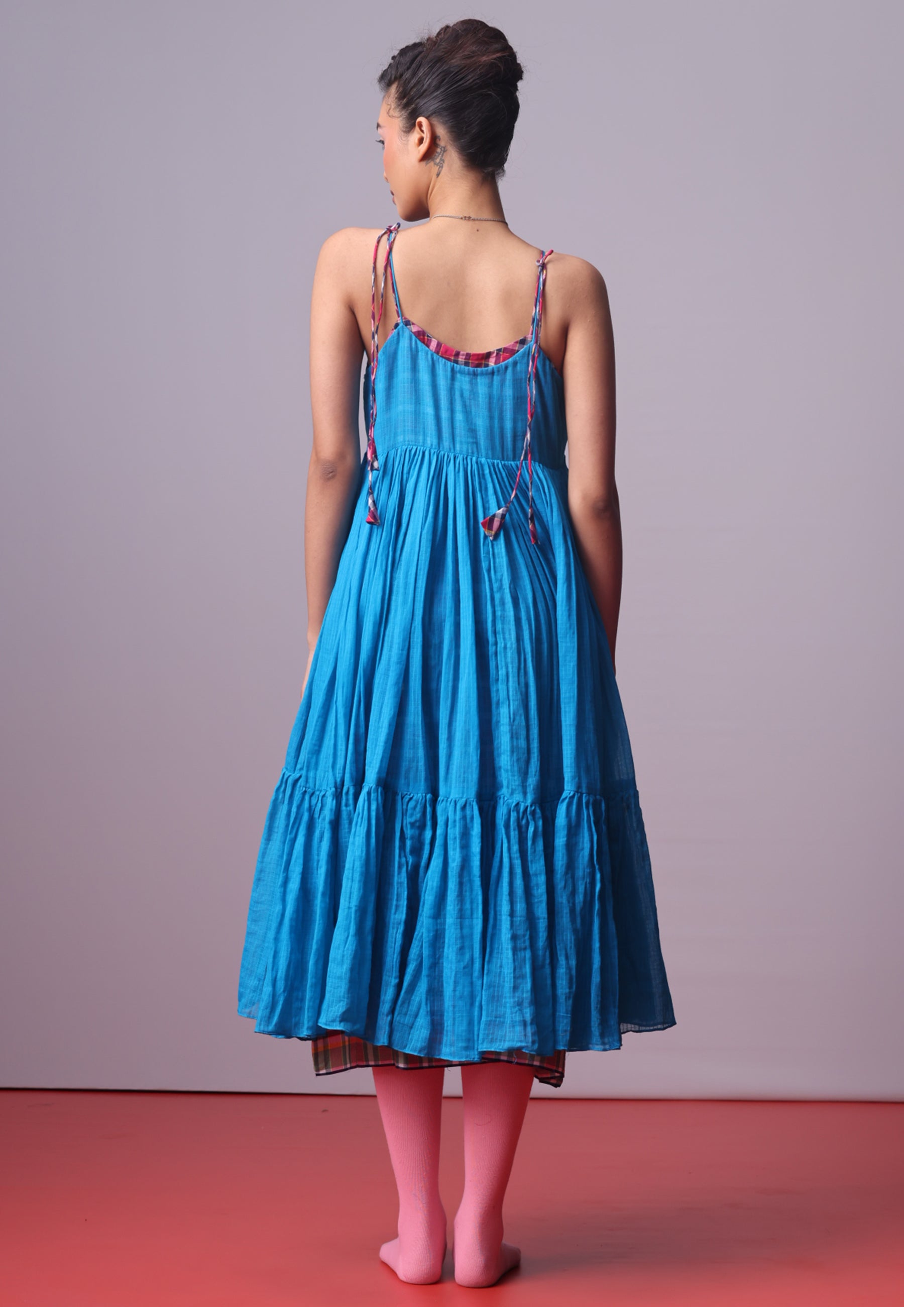 Turquoise Bloom Frill Dress DRESSES IKKIVI