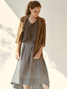 Today's Mood Brown Skirt Set SETS IKKIVI   