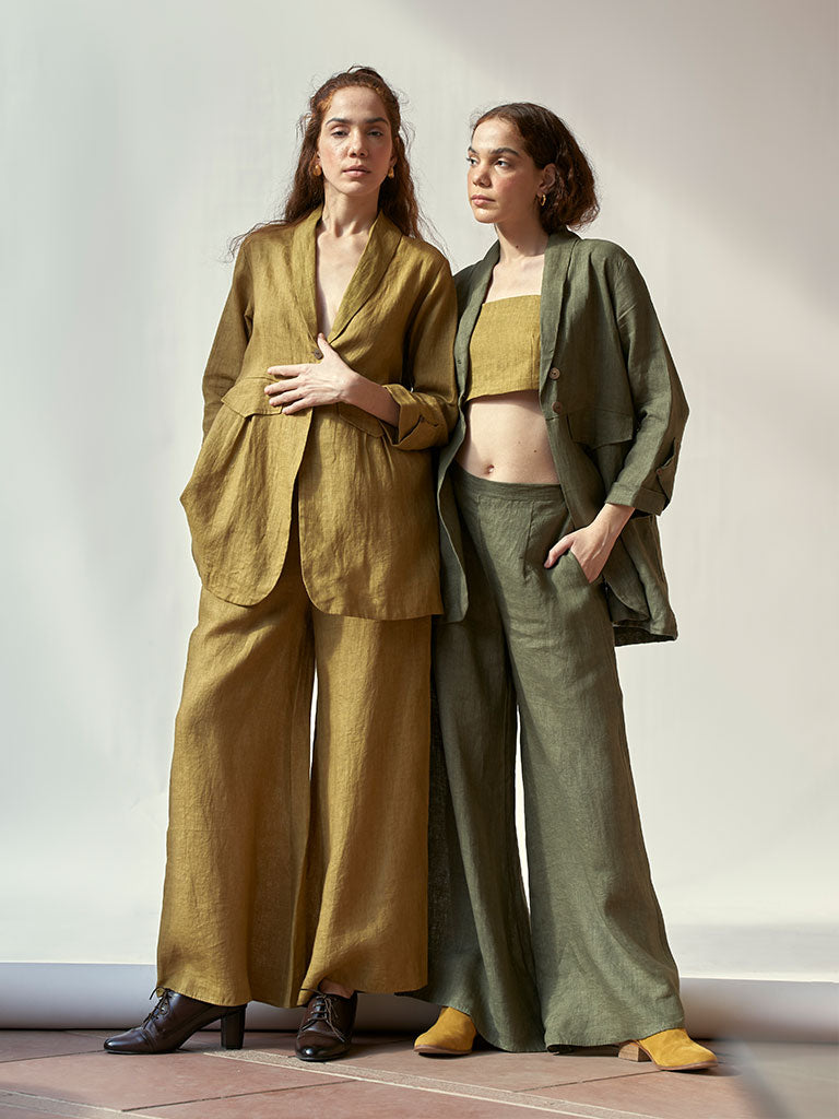 My Fav Green Oversized Blazer Set SETS IKKIVI   