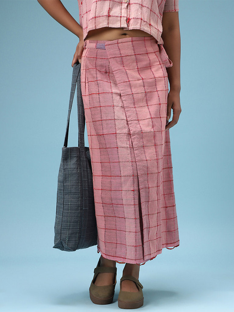 Pink Lungi Wrap Skirt BOTTOMS IRO IRO